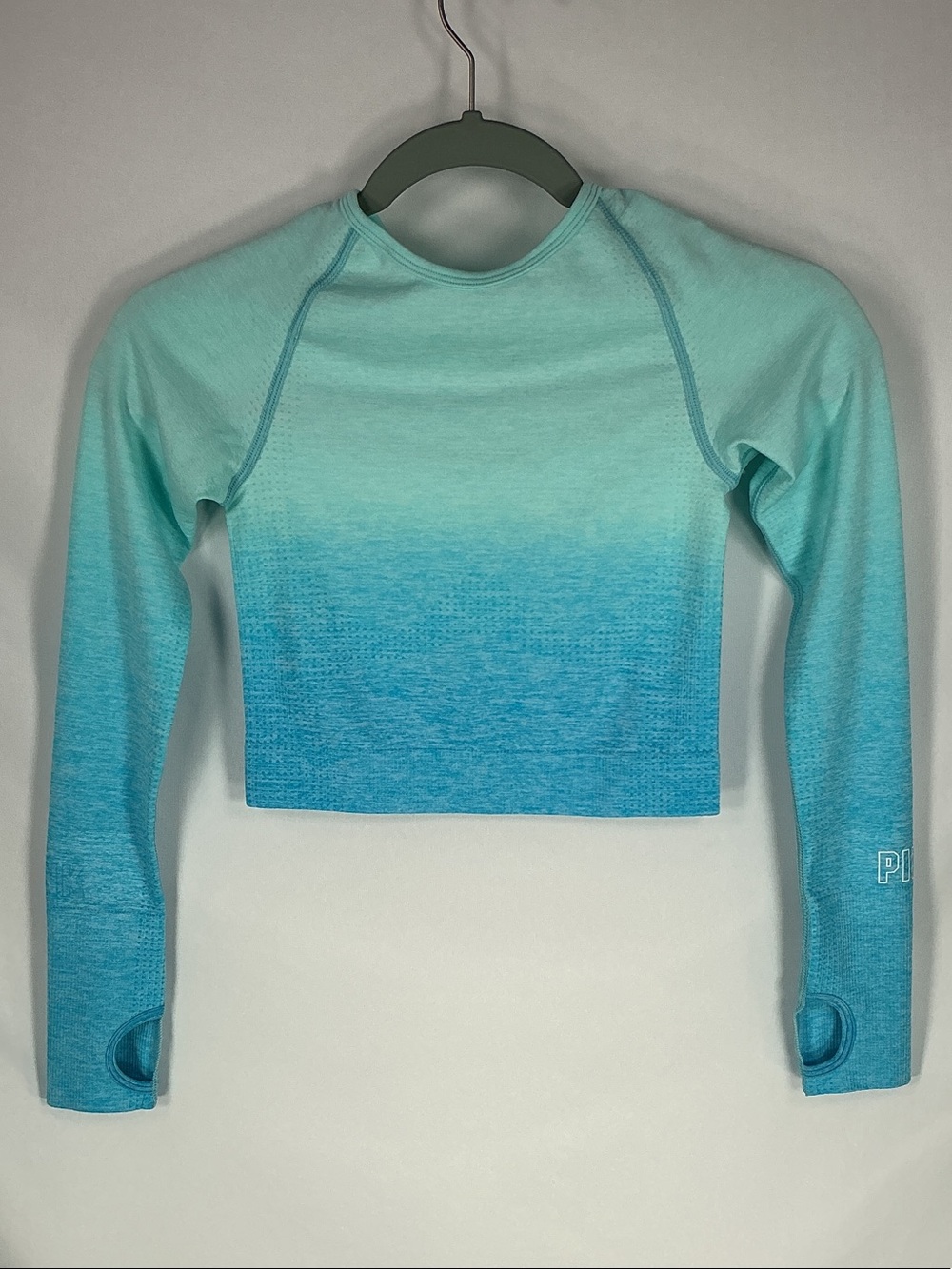 PINK Victoria's Secret NWT Seamless Ombre Long Sleeve Crop Top XS
